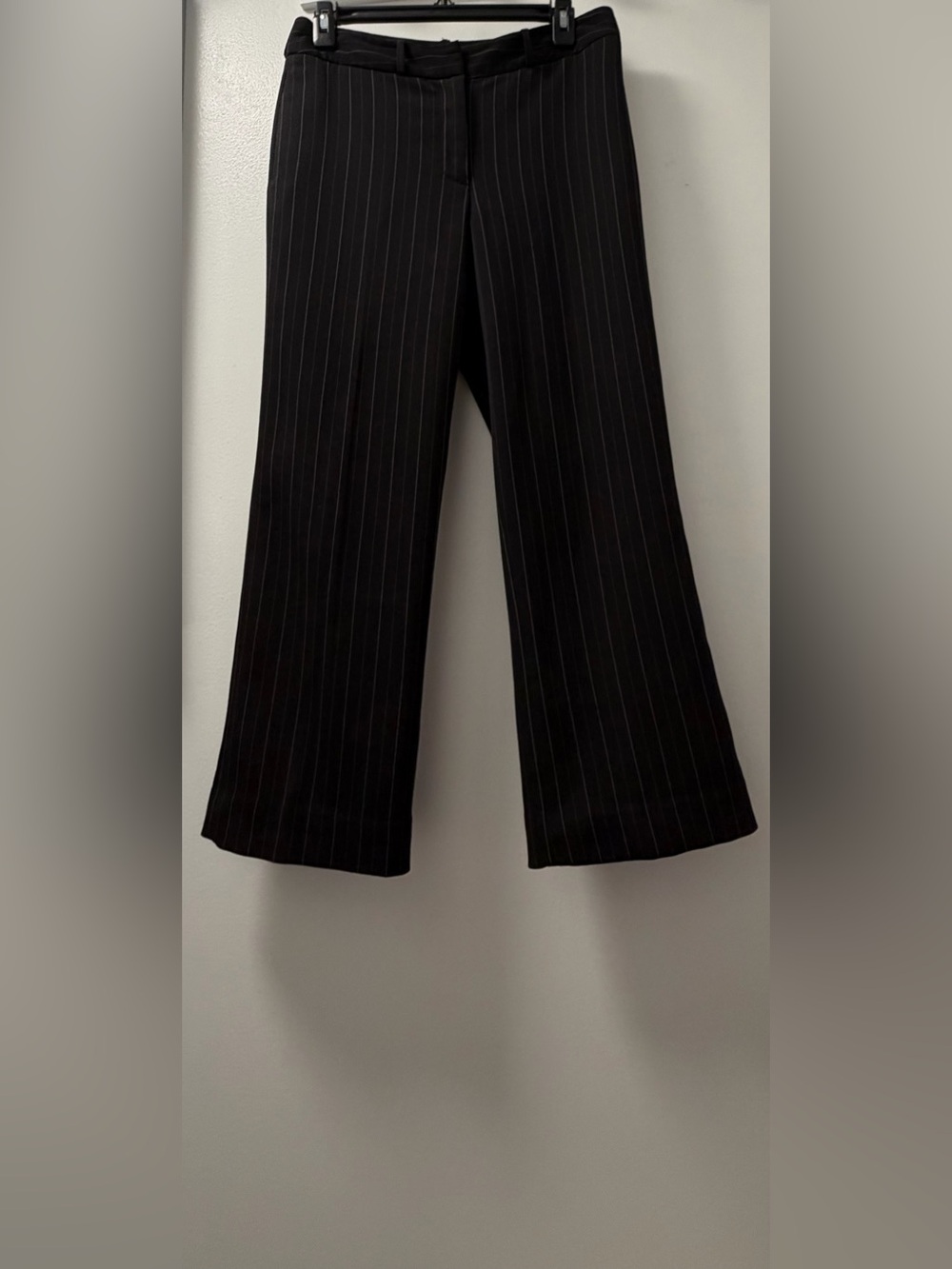 Rafaella Petites Black Pinstripe Flare Dress Pants Size 6P